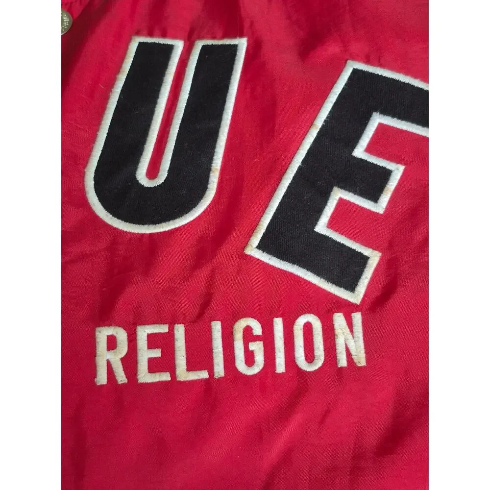 Vintage True Religion Varsity Jacket Size‎ XL Red Varsity Rare Great logo